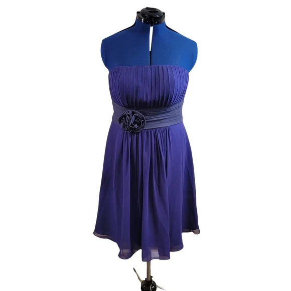 Azazie | Dresses | Azazie Purple And Gray Strapless Semi Formal Dress 4 S |  Poshmark